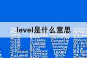 level是什么意思