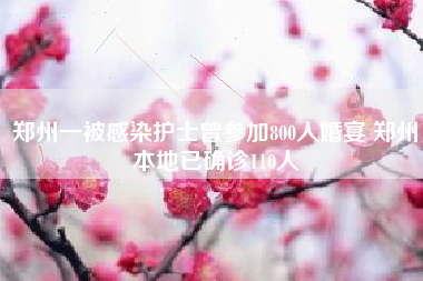 郑州一被感染护士曾参加800人婚宴 郑州本地已确诊110人