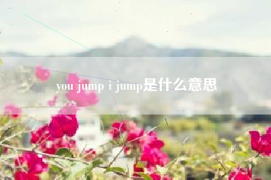 you jump i jump是什么意思
