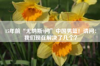 15年前“尤纳斯9问”中国男篮！请问：我们现在解决了几个？