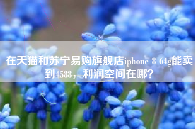 在天猫和苏宁易购旗舰店iphone 8 64g能卖到4588，利润空间在哪？