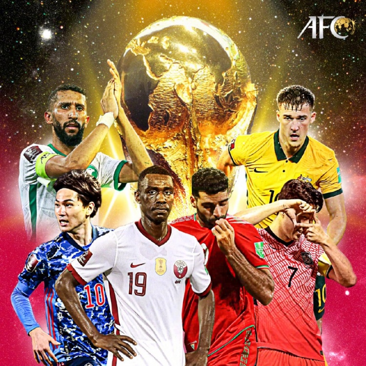 亚足联首次6队参加世界杯：卡塔尔 日本 韩国 伊朗 沙特 澳大利亚