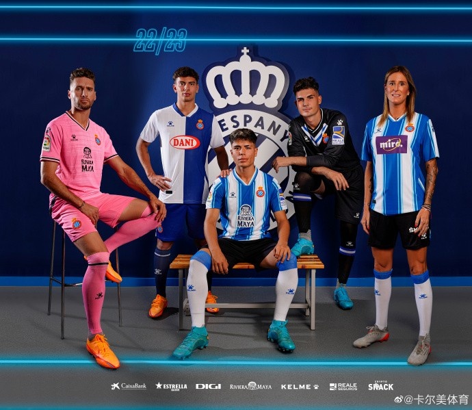 🔵⚪经典蓝白的传承，西班牙人×卡尔美发布新赛季球衣！