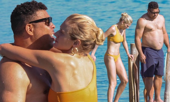 大罗与女友享受假期，海中甜蜜嬉戏🏖️