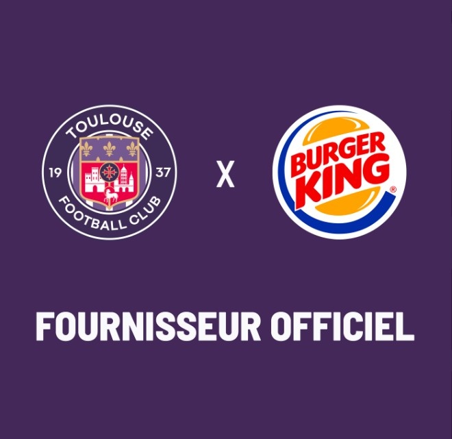 官方：法甲球队图卢兹与汉堡王达成合作伙伴关系