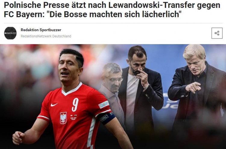 🤔波兰媒体：拜仁高层此前一直说莱万不会离队，这只是自欺欺人