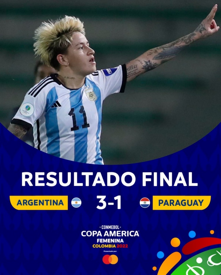 阿根廷3-1巴拉圭，夺得女足美洲杯季军&晋级女足世界杯